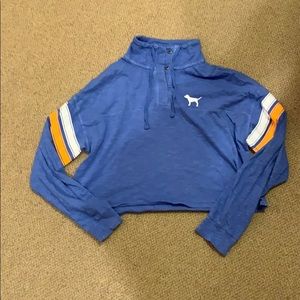 PINK CROPPED LONG SLEEVED PULLOVER